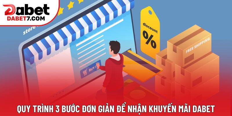 Quy trình 3 bước đơn giản để nhận khuyến mãi DABET Quy trình 3 bước đơn giản để nhận khuyến mãi DABET