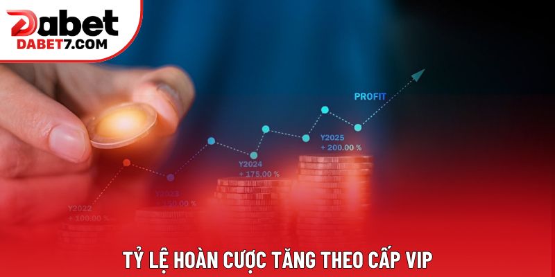 Tỷ lệ hoàn cược tăng theo cấp Vip Tỷ lệ hoàn cược tăng theo cấp Vip