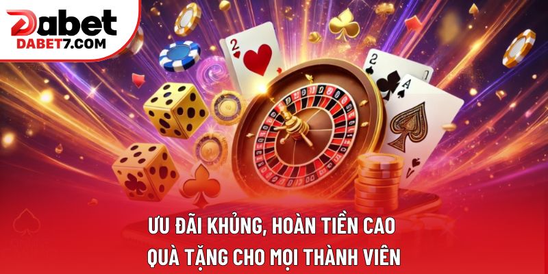 Ưu đãi khủng, hoàn tiền cao, quà tặng cho mọi thành viên Ưu đãi khủng, hoàn tiền cao, quà tặng cho mọi thành viên